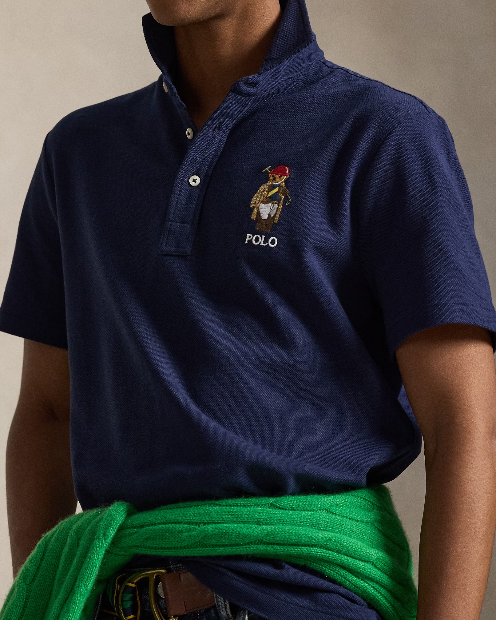 POLO RALPH LAUREN MESH-KNT-POLO 710B16616 | DARK BLUE POLO RALPH LAUREN MESH-KNT-POLO 710B16616 | DARK BLUE