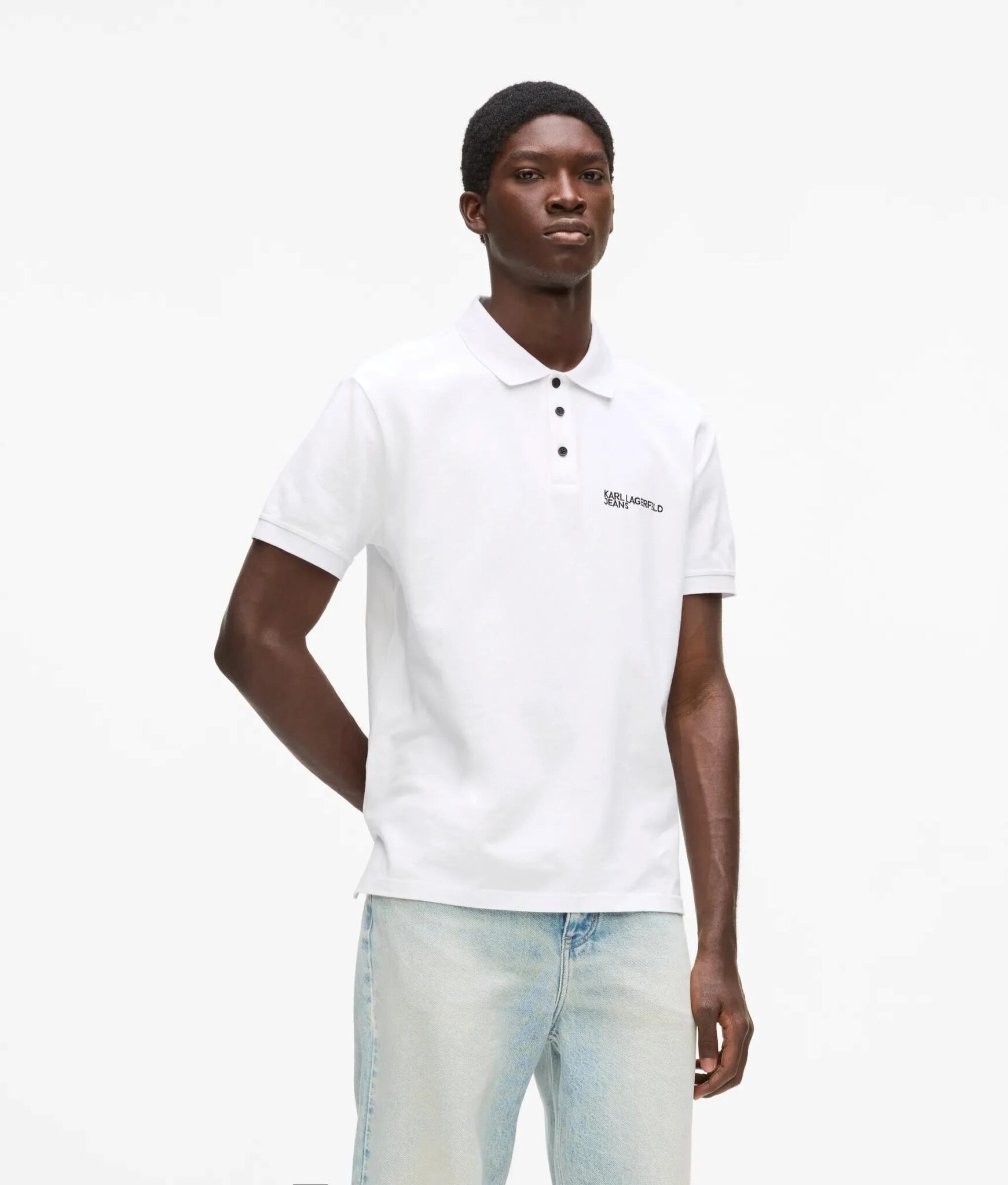 KARL LAGERFELD JEANS KLJ REGULAR PIQUE POLO A2M17094-72 | WHITE KARL LAGERFELD JEANS KLJ REGULAR PIQUE POLO A2M17094-72 | WHITE