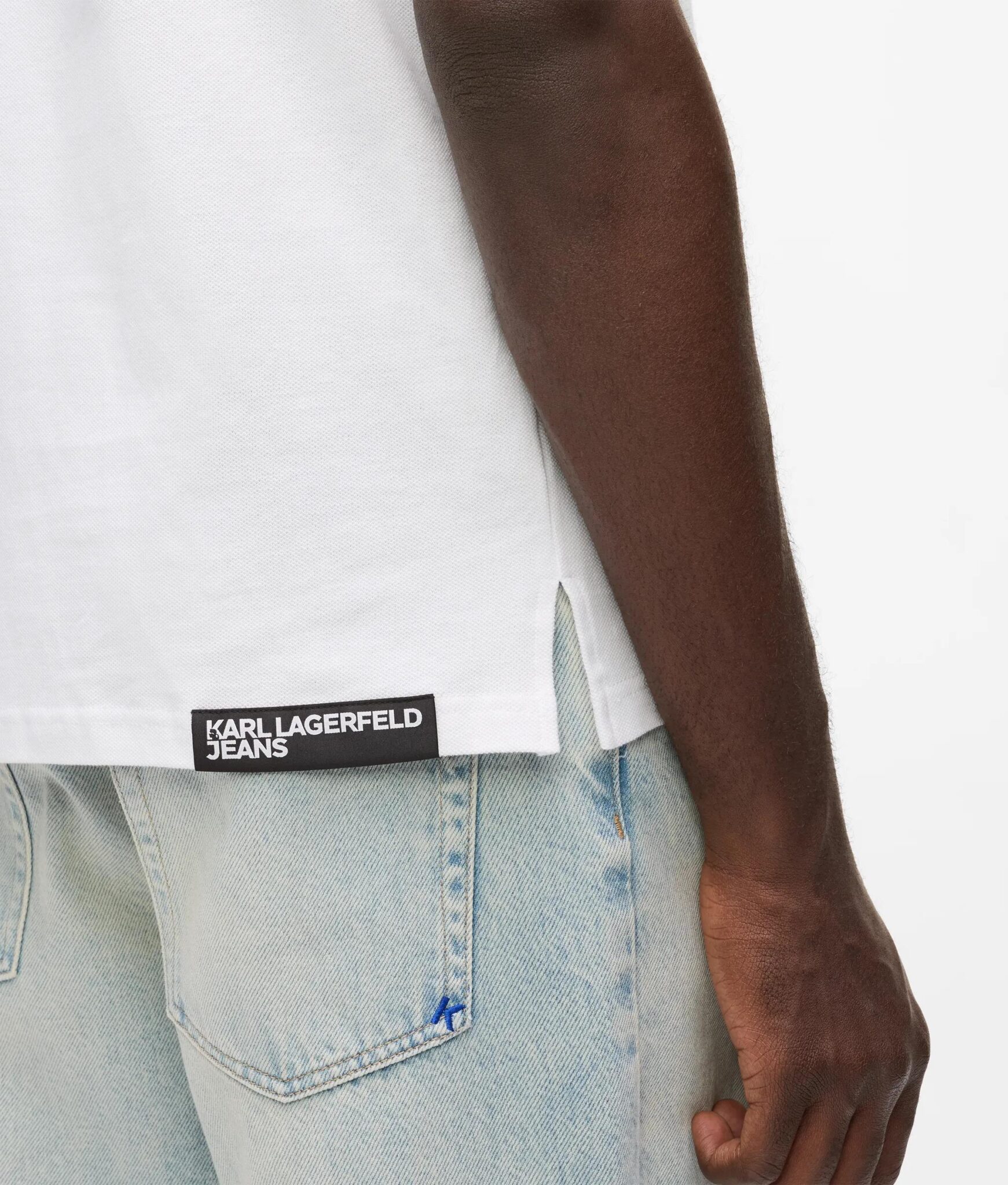 KARL LAGERFELD JEANS KLJ REGULAR PIQUE POLO A2M17094-72 | WHITE KARL LAGERFELD JEANS KLJ REGULAR PIQUE POLO A2M17094-72 | WHITE