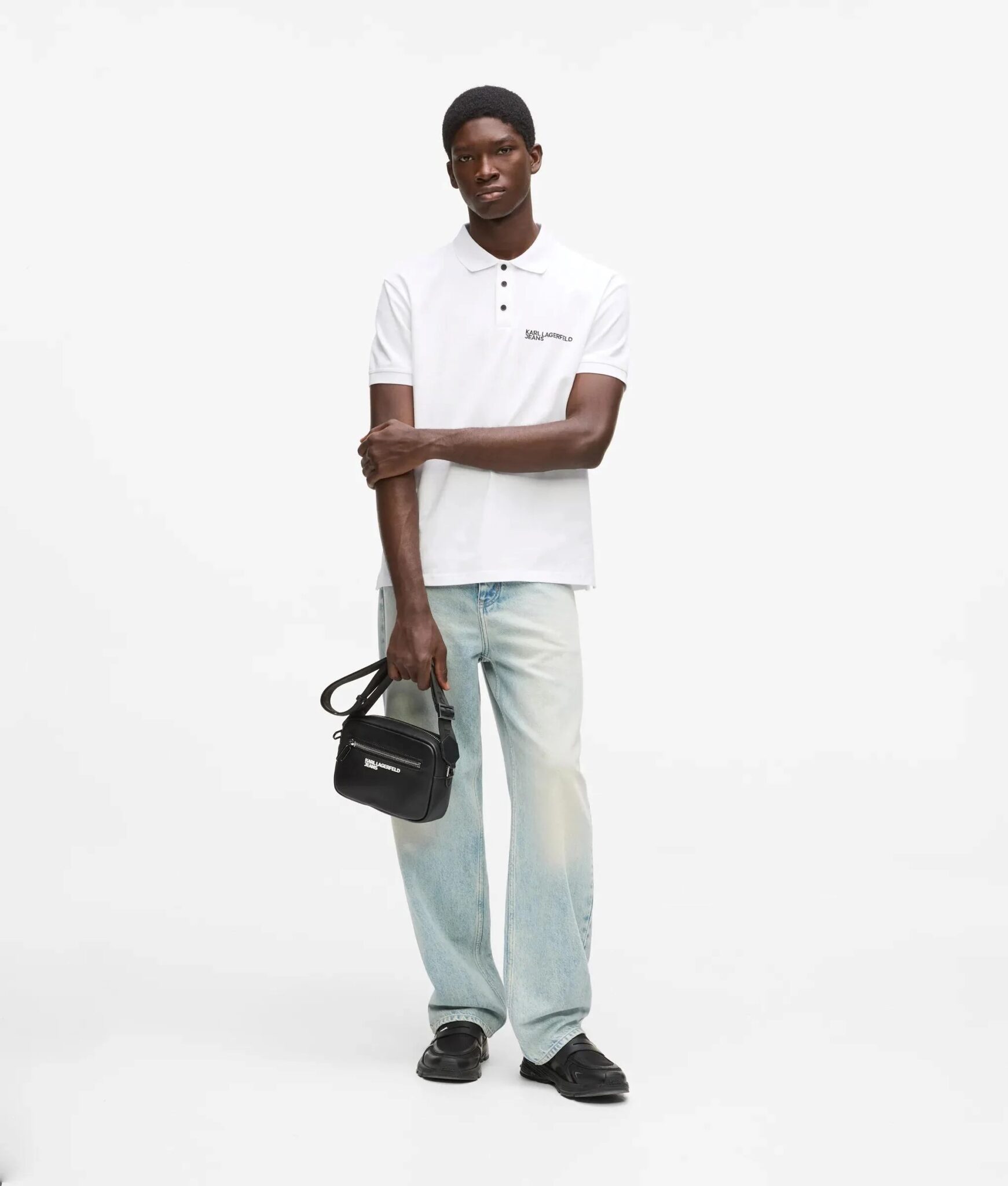 KARL LAGERFELD JEANS KLJ REGULAR PIQUE POLO A2M17094-72 | WHITE KARL LAGERFELD JEANS KLJ REGULAR PIQUE POLO A2M17094-72 | WHITE