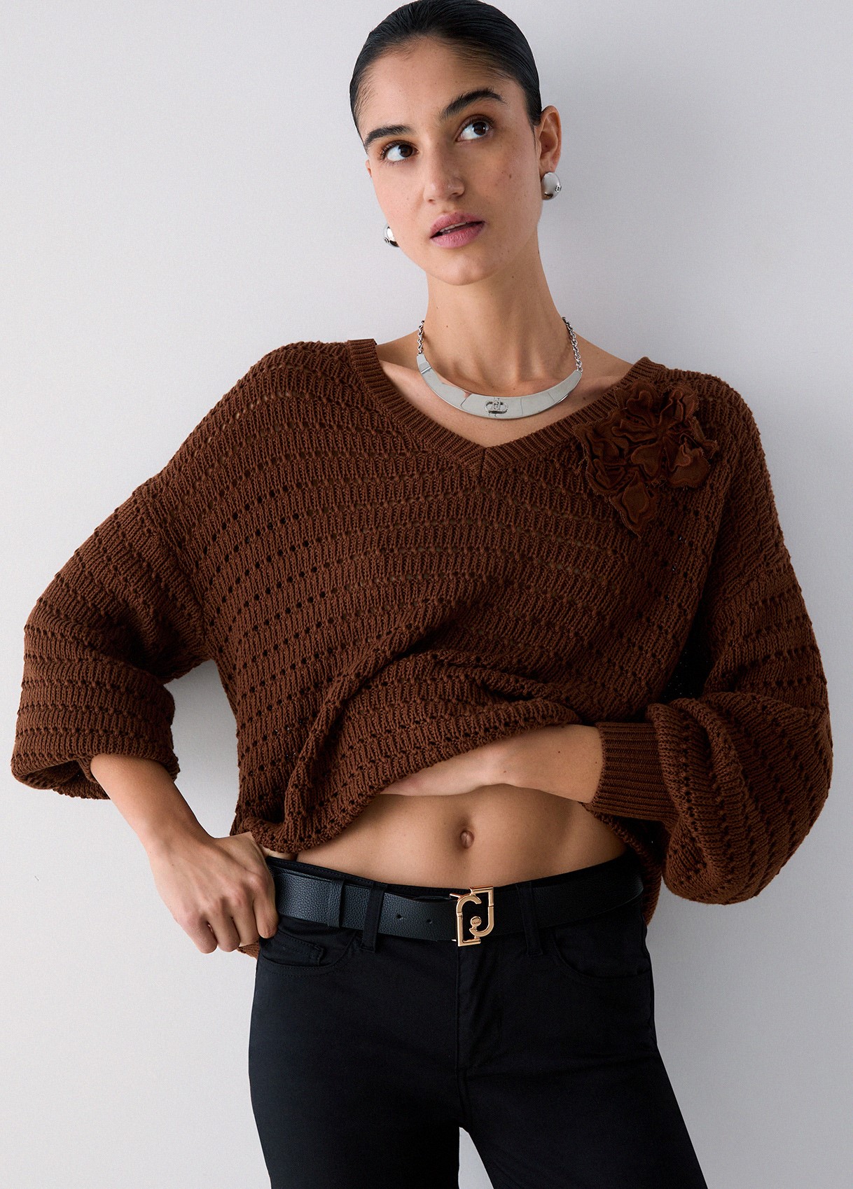 LIU JO WHITE_WA6J19_T-SHIRT MODA M/C WA6372JS923 | BLACK