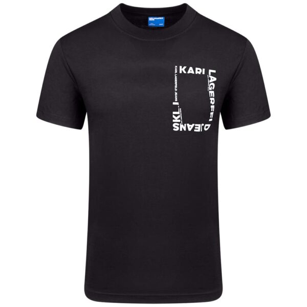 KARL LAGERFELD JEANS KLJ SLIM SS FRAME LOGO TEE B2M17046 | BLACK KARL LAGERFELD JEANS KLJ SLIM SS FRAME LOGO TEE B2M17046 | BLACK