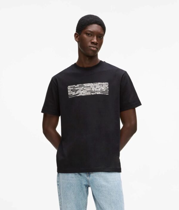 KARL LAGERFELD JEANS KLJ REG SS TAPE LOGO TEE B2M17053 | BLACK KARL LAGERFELD JEANS KLJ REG SS TAPE LOGO TEE B2M17053 | BLACK