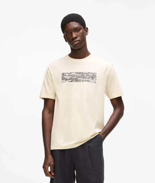 KARL LAGERFELD JEANS KLJ REG SS TAPE LOGO TEE B2M17053 | OFF WHITE KARL LAGERFELD JEANS KLJ REG SS TAPE LOGO TEE B2M17053 | OFF WHITE