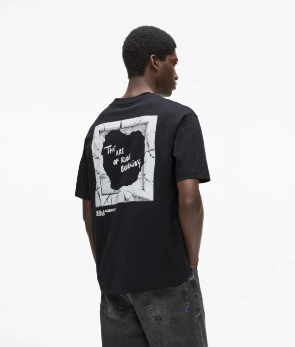 KARL LAGERFELD JEANS KLJ RELAX SS FRAME TEE B2M17063 | BLACK KARL LAGERFELD JEANS KLJ RELAX SS FRAME TEE B2M17063 | BLACK