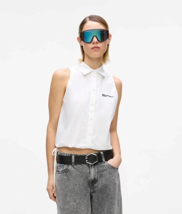 KARL LAGERFELD JEANS KLJ SLEEVELESS B2W11020 | WHITE KARL LAGERFELD JEANS KLJ SLEEVELESS B2W11020 | WHITE