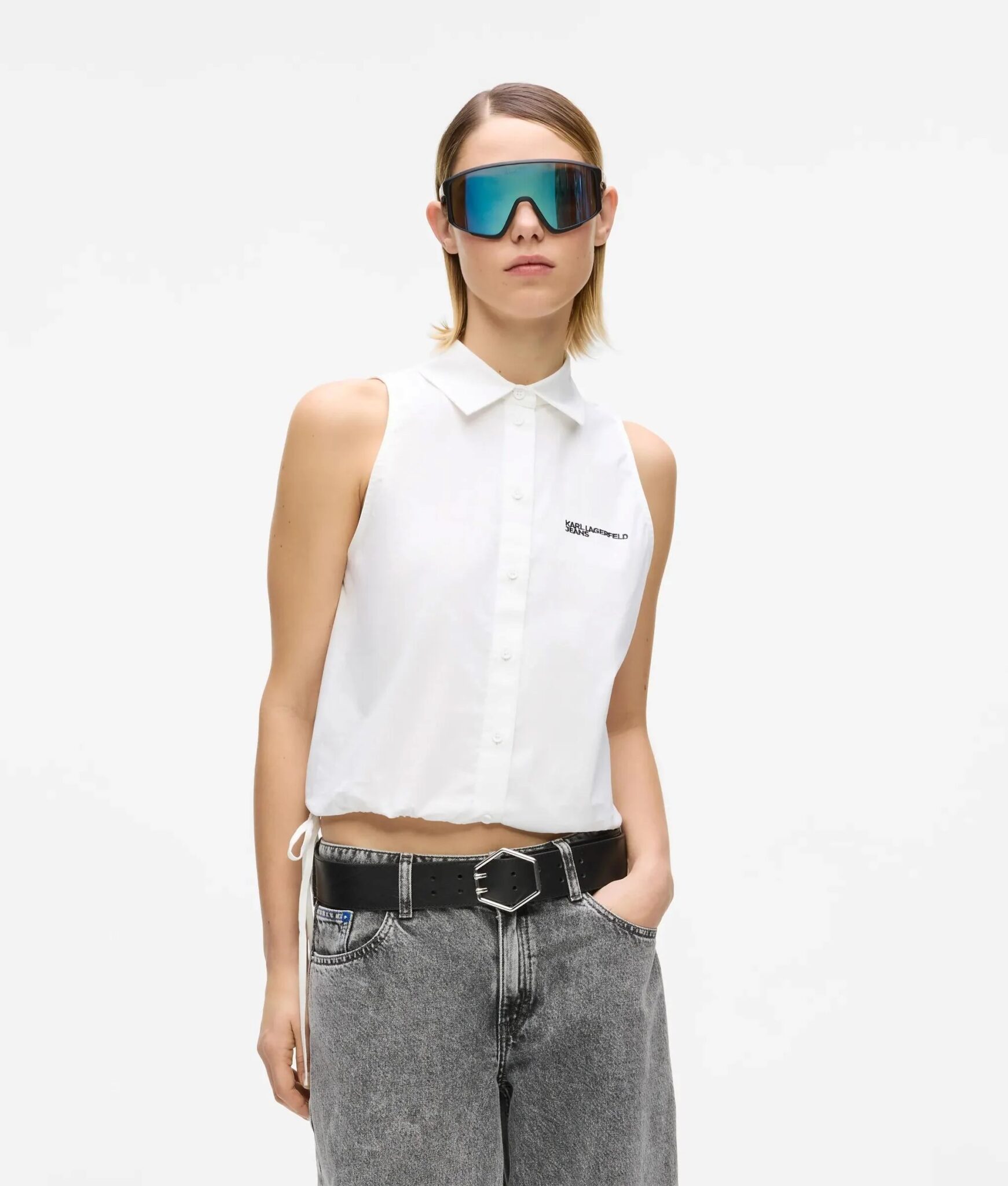 KARL LAGERFELD JEANS KLJ SLEEVELESS  B2W11020 | WHITE