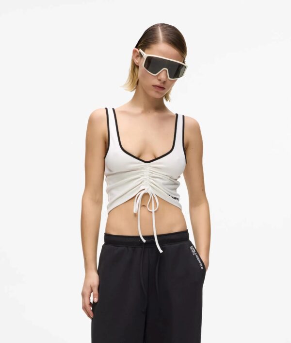 KARL LAGERFELD JEANS KLJ RUCHED BRALETTE B2W17051 | WHITE KARL LAGERFELD JEANS KLJ RUCHED BRALETTE B2W17051 | WHITE