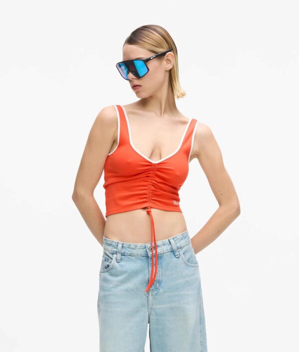 KARL LAGERFELD JEANS KLJ RUCHED BRALETTE B2W17051 | ORANGE KARL LAGERFELD JEANS KLJ RUCHED BRALETTE B2W17051 | ORANGE