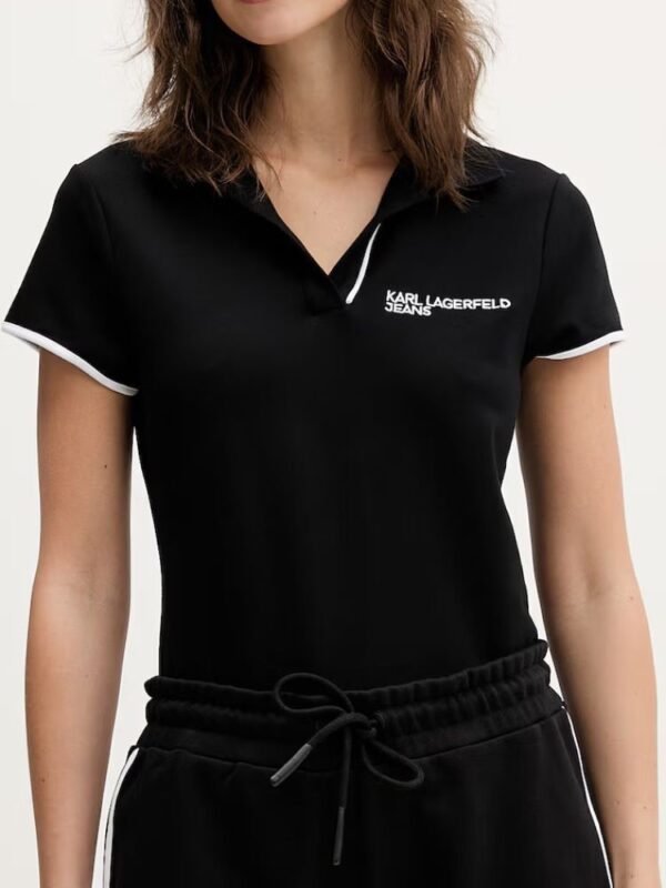 KARL LAGERFELD JEANS KLJ SLIM POLO B2W17066 | BLACK KARL LAGERFELD JEANS KLJ SLIM POLO B2W17066 | BLACK