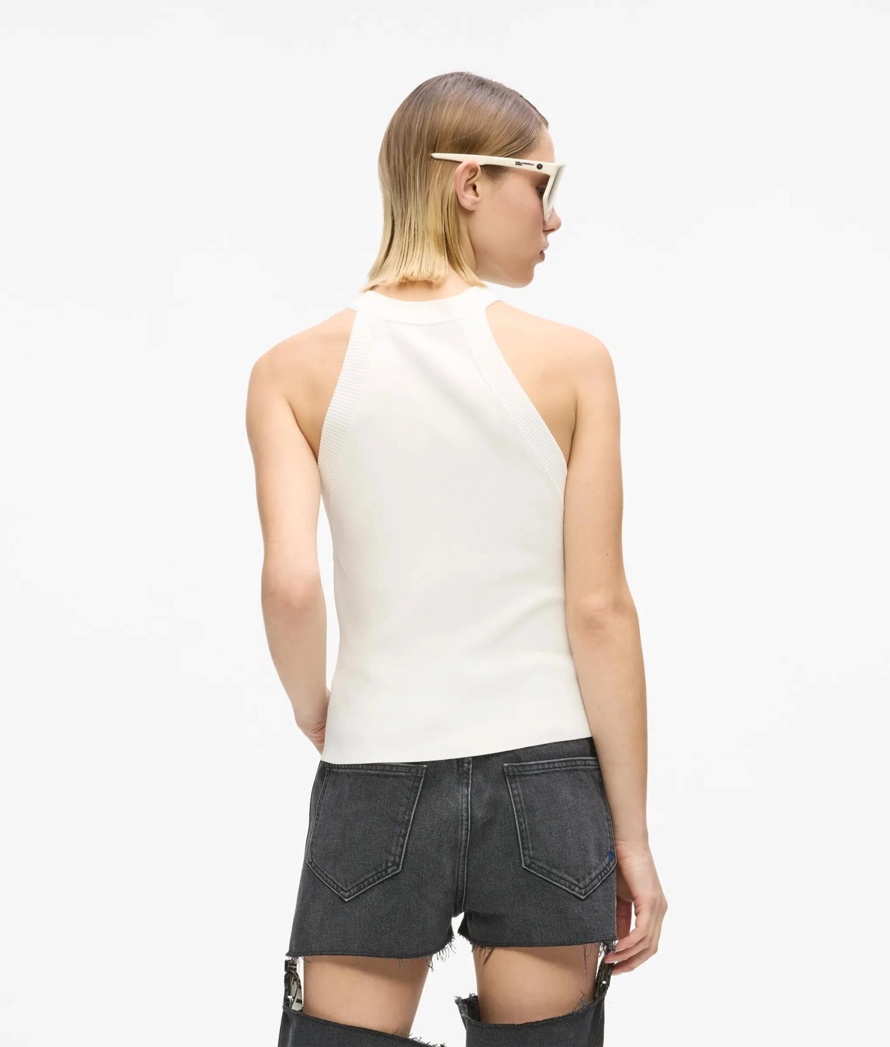 KARL LAGERFELD JEANS KLJ KNITTED TANK B2W18022 | WHITE KARL LAGERFELD JEANS KLJ KNITTED TANK B2W18022 | WHITE