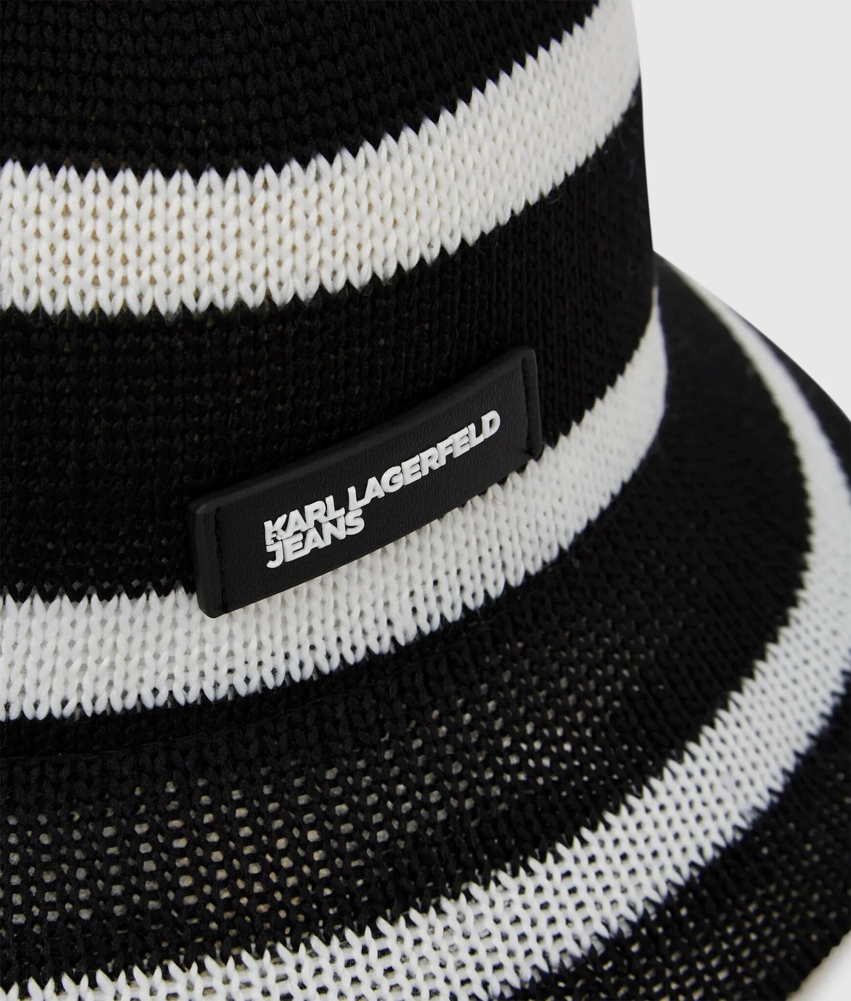 KARL LAGERFELD JEANS KLJ STRIPES KNITTED HAT B2W33005 | BLACK KARL LAGERFELD JEANS KLJ STRIPES KNITTED HAT B2W33005 | BLACK