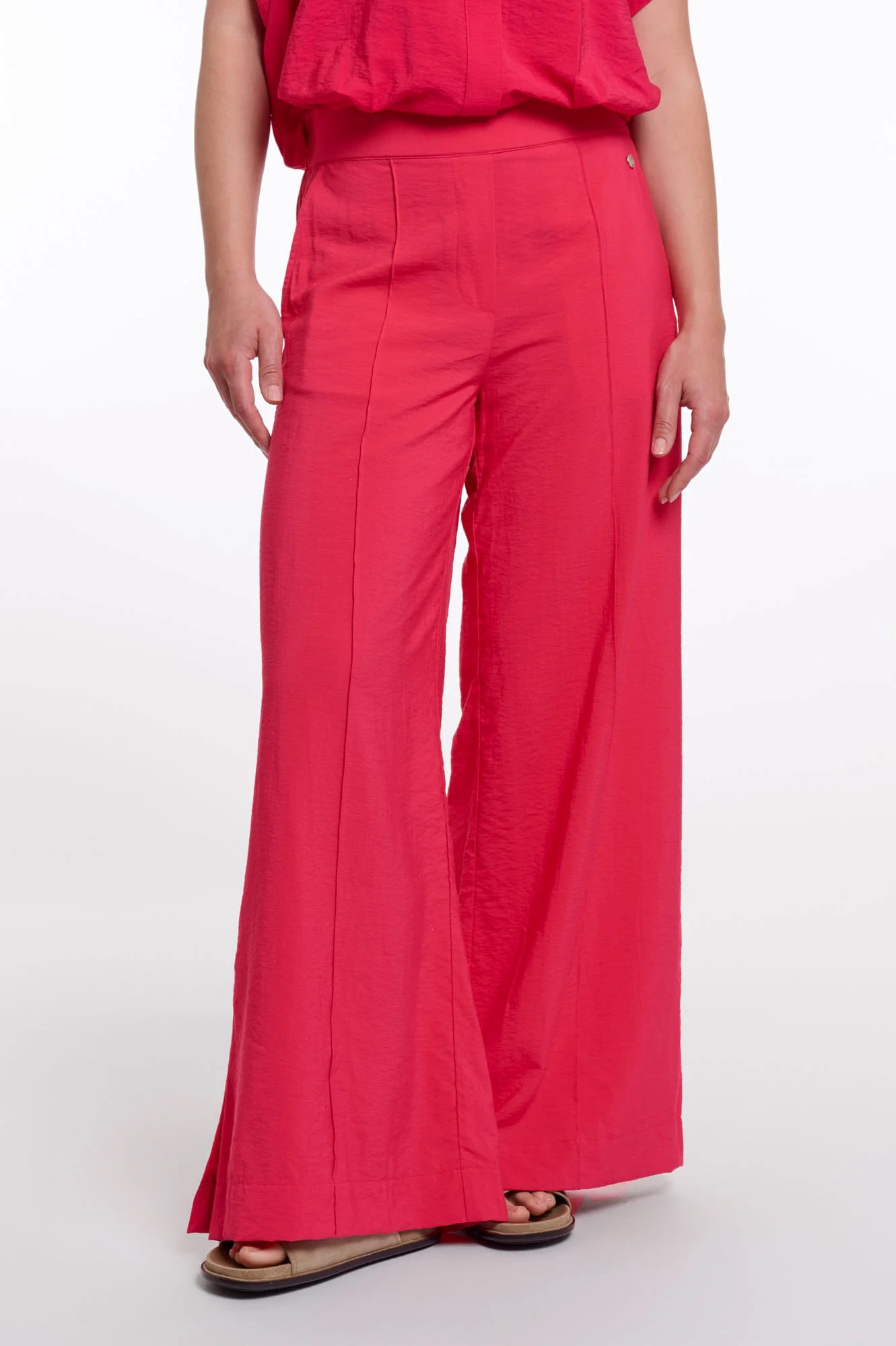 KARL LAGERFELD JEANS KLJ PLEATED LOGO PANT B2W10059 | OFF WHITE