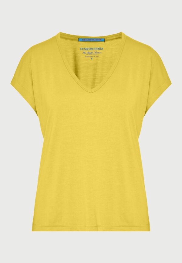 FUNKY BUDDHA ΓΥΝΑΙΚΕΊΑ ΜΠΛΟΎΖΑ ΚΟΝΤΌ ΜΑΝΊΚΙ BASIC | MUSTARD FUNKY BUDDHA ΓΥΝΑΙΚΕΊΑ ΜΠΛΟΎΖΑ ΚΟΝΤΌ ΜΑΝΊΚΙ BASIC | MUSTARD