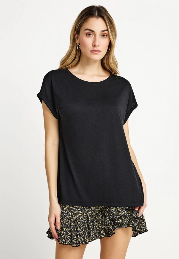 FUNKY BUDDHA ΓΥΝΑΙΚΕΊΑ ΜΠΛΟΎΖΑ ΚΟΝΤΌ ΜΑΝΊΚΙ BASIC | BLACK FUNKY BUDDHA ΓΥΝΑΙΚΕΊΑ ΜΠΛΟΎΖΑ ΚΟΝΤΌ ΜΑΝΊΚΙ BASIC | BLACK