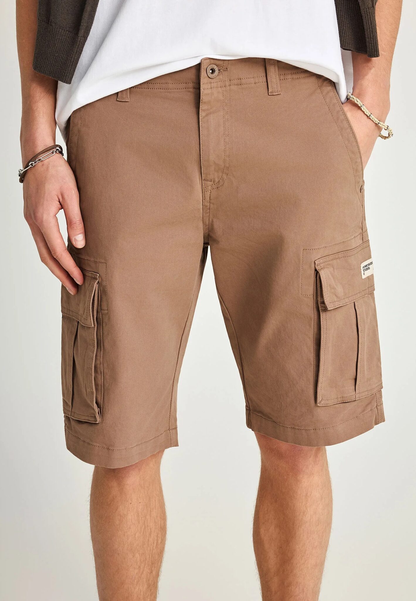FUNKY BUDDHA ΑΝΔΡΙΚΉ ΒΕΡΜΟΎΔΑ CHINO | GREY