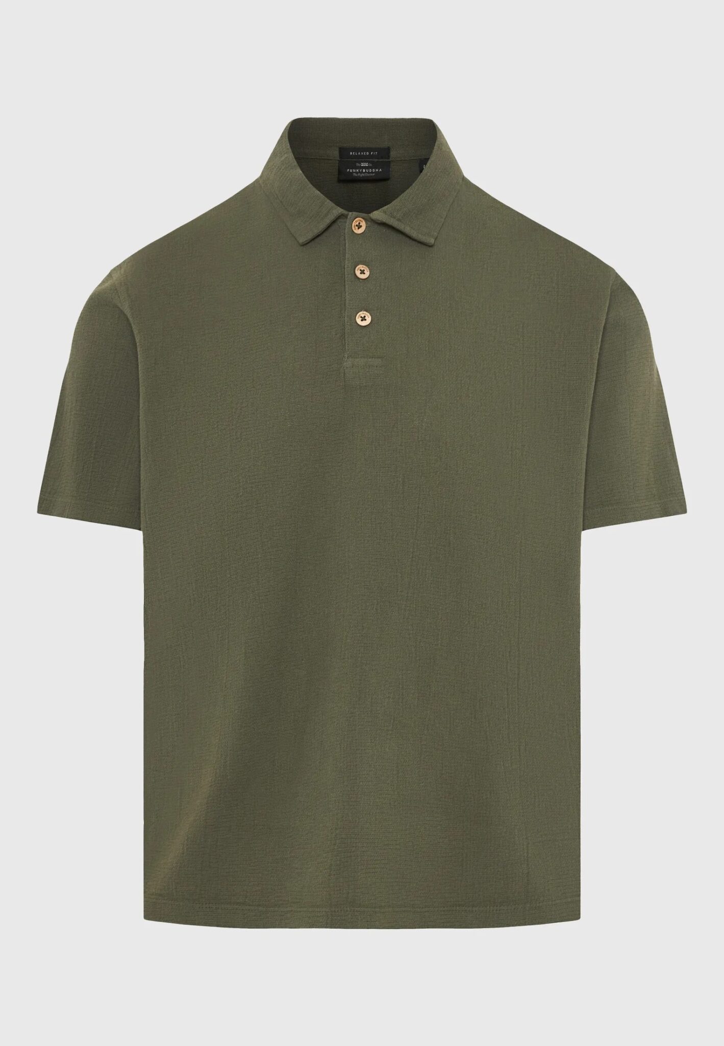 FUNKY BUDDHA ΑΝΔΡΙΚΉ ΜΠΛΟΎΖΑ ΜΕ ΓΙΑΚΆ ΠΌΛΟ | DARK GREEN