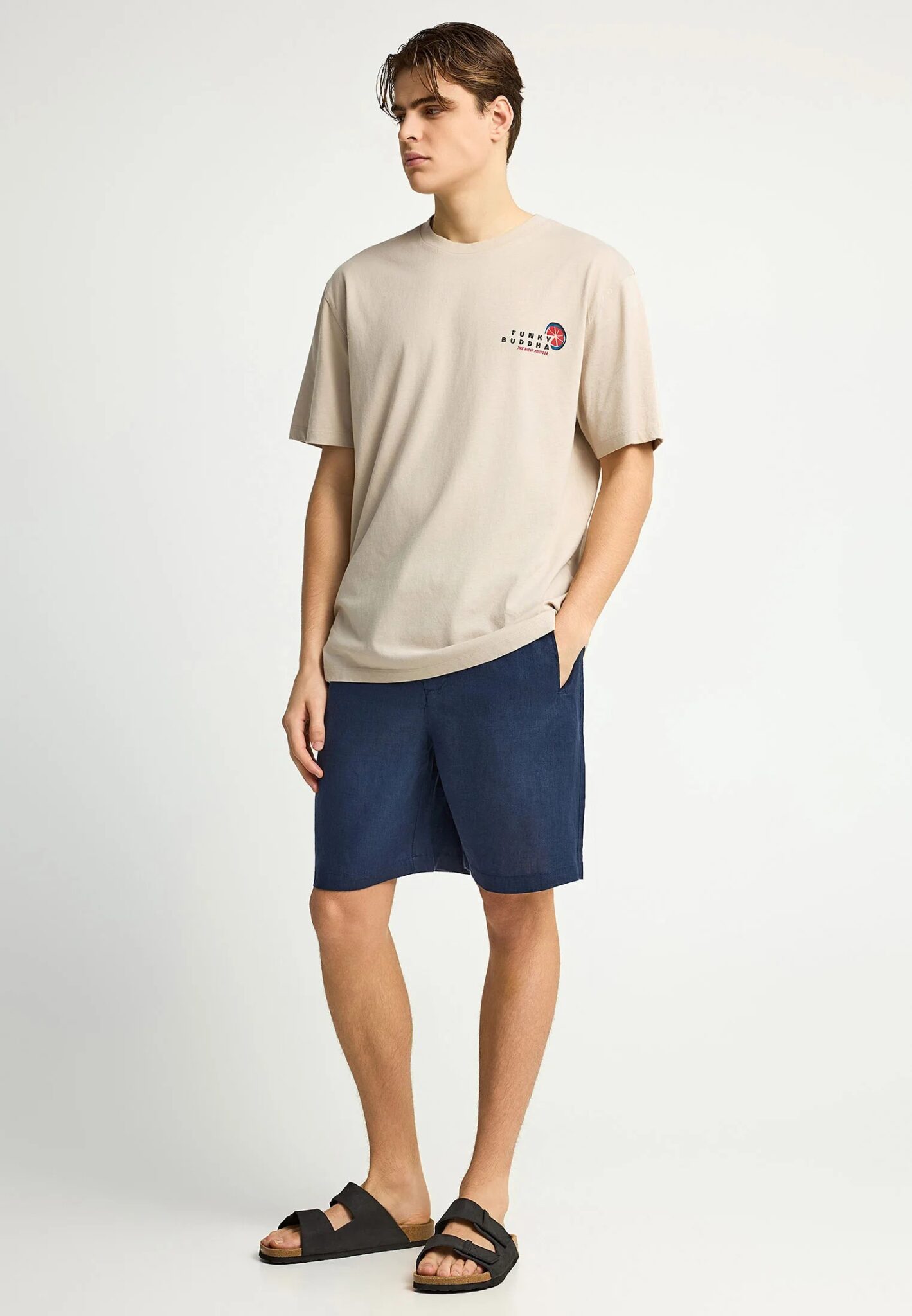 FUNKY BUDDHA ΑΝΔΡΙΚΉ ΒΕΡΜΟΎΔΑ CHINO | GREY