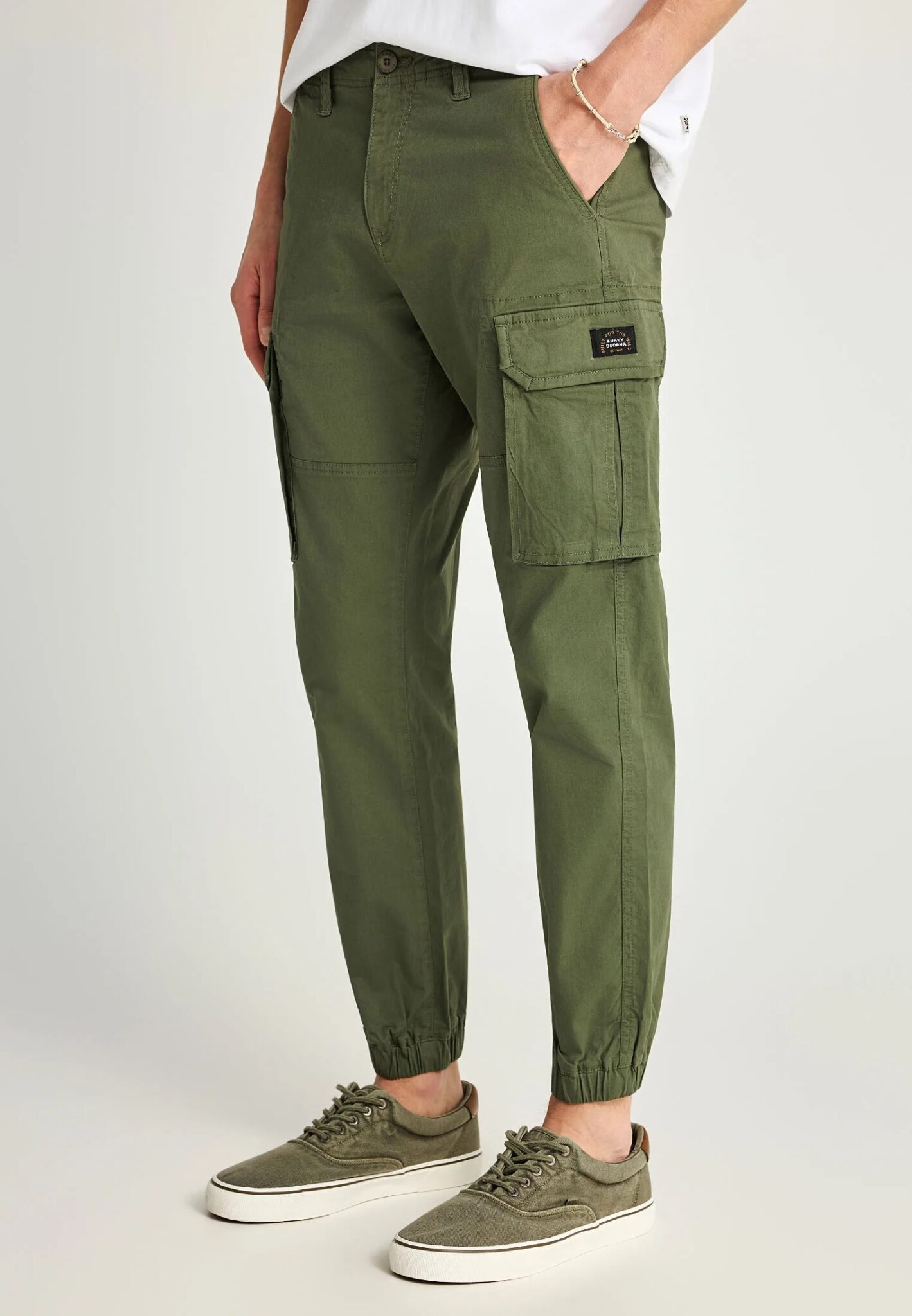 FUNKY BUDDHA ΑΝΔΡΙΚΌ ΠΑΝΤΕΛΌΝΙ CARGO | DARK GREEN