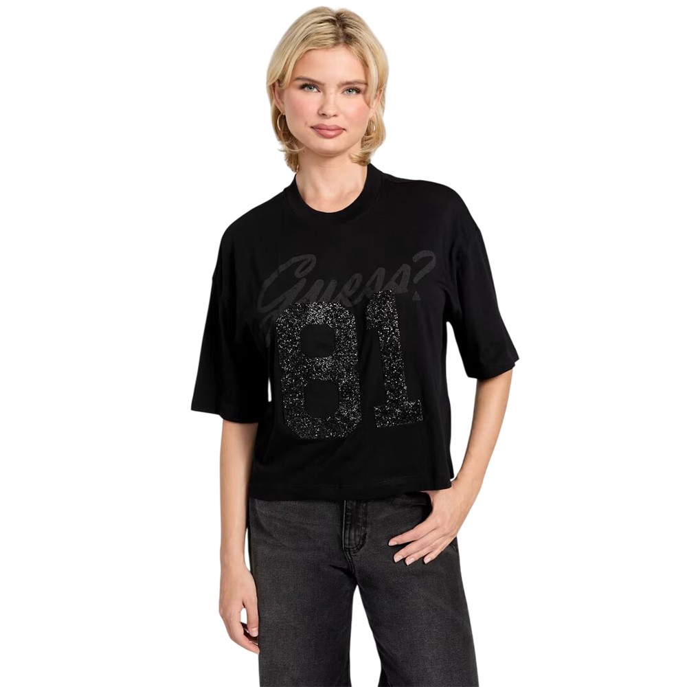 GUESS SS 81 RHINESTONE NEW CREW W6RI12K9RM1 | BLACK GUESS SS 81 RHINESTONE NEW CREW W6RI12K9RM1 | BLACK