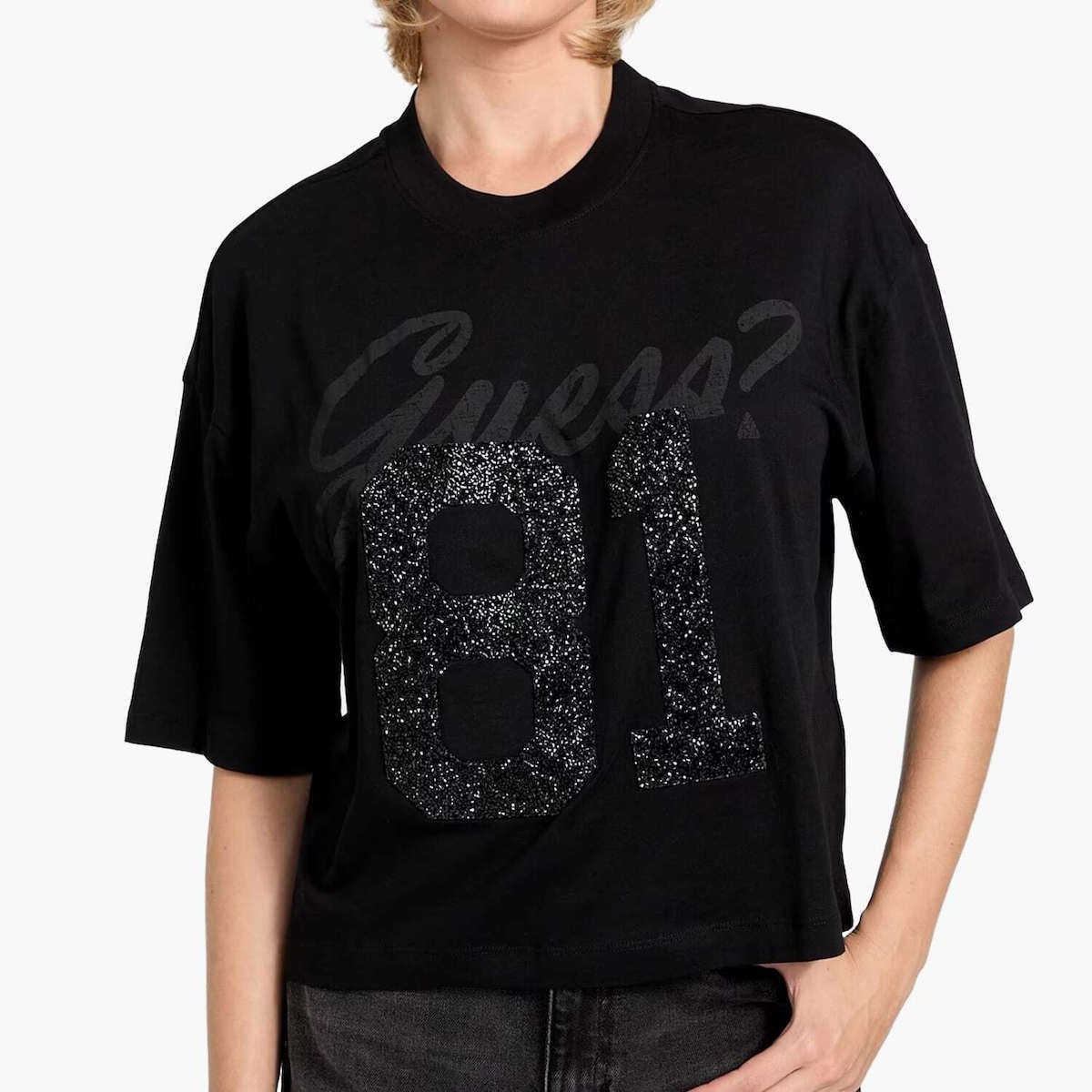 GUESS SS 81 RHINESTONE NEW CREW W6RI12K9RM1 | BLACK GUESS SS 81 RHINESTONE NEW CREW W6RI12K9RM1 | BLACK