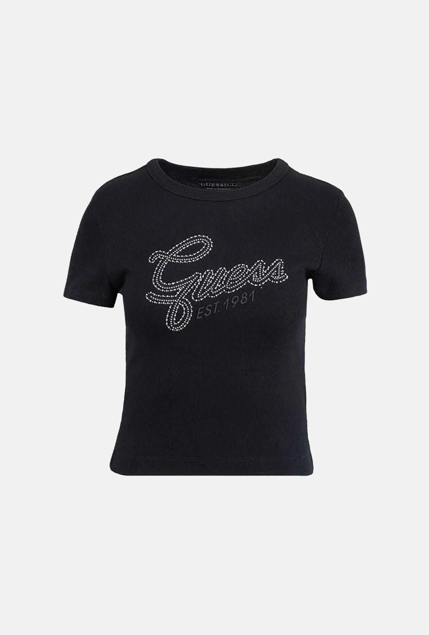 GUESS LS CN LEO TRIANGLE TEE W6RI33J1314 | BLACK