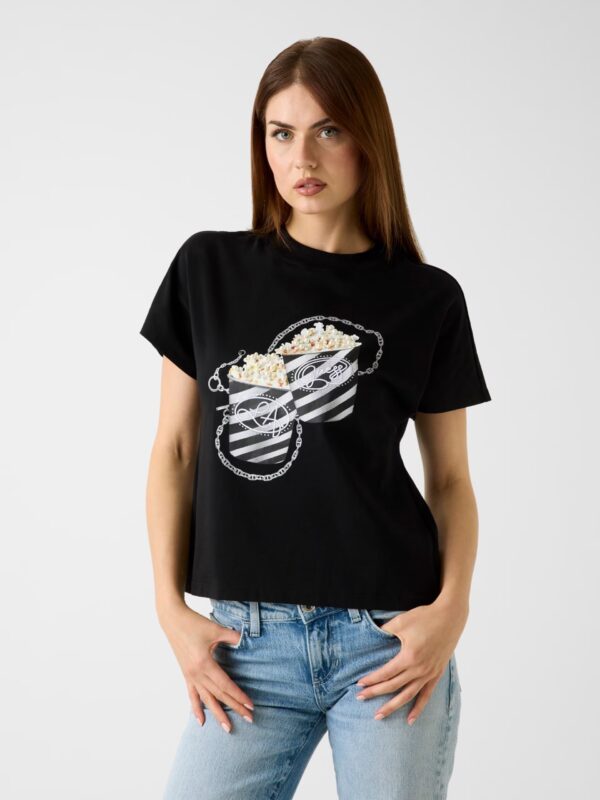 GUESS SS CN POPCORN TEE W6RI28I3Z14 | BLACK GUESS SS CN POPCORN TEE W6RI28I3Z14 | BLACK