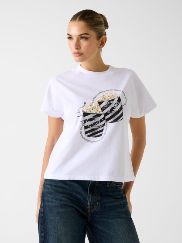 GUESS SS CN POPCORN TEE W6RI28I3Z14 | WHITE GUESS SS CN POPCORN TEE W6RI28I3Z14 | WHITE