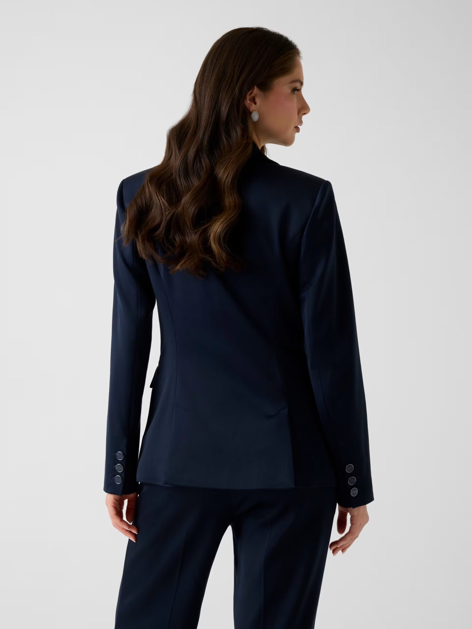 GUESS CHLOE SINGLE BREAST BLAZER W6RN49WJ682 | DARK BLUE GUESS CHLOE SINGLE BREAST BLAZER W6RN49WJ682 | DARK BLUE