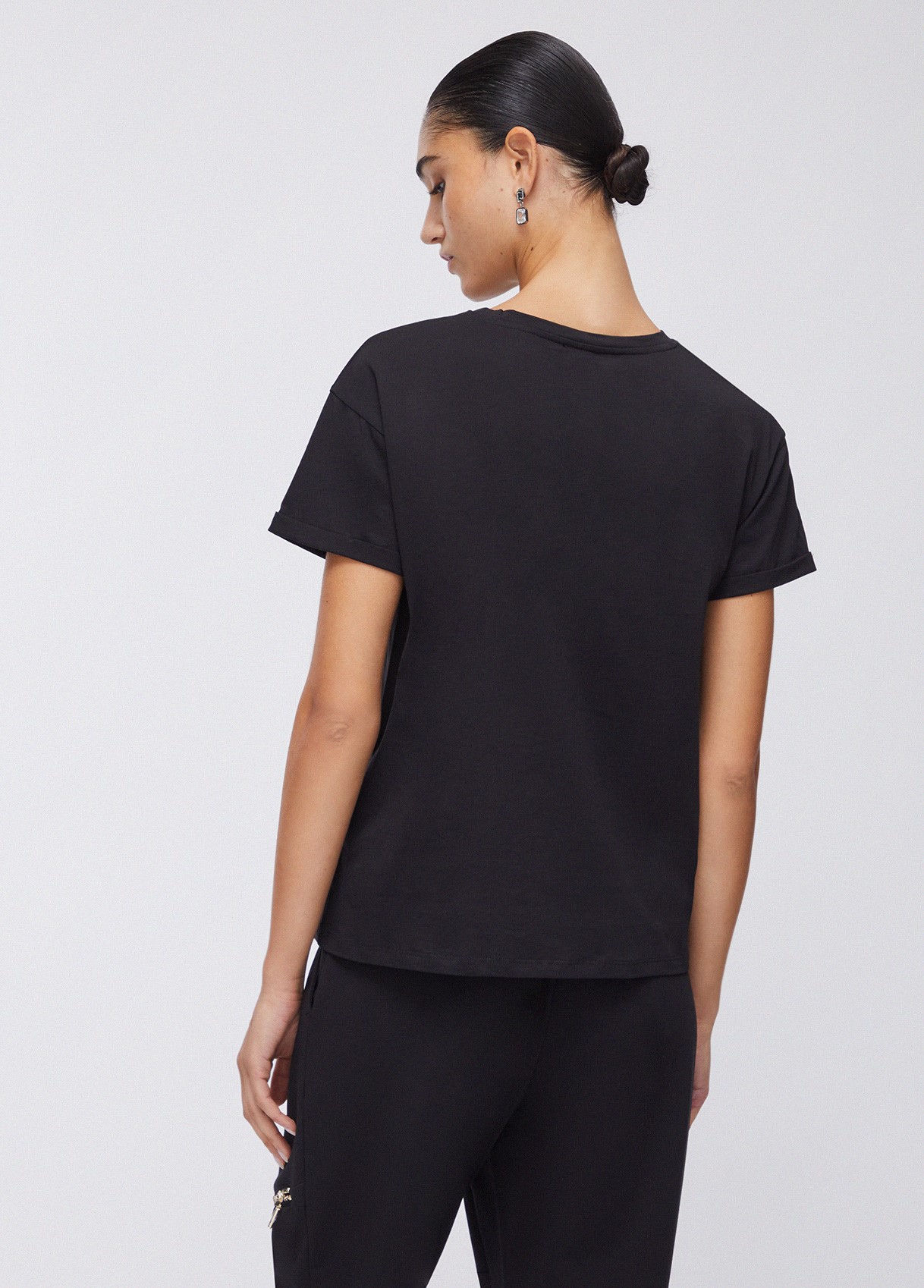 LIU JO WHITE_WA6J19_T-SHIRT MODA M/C WA6372JS923 | BLACK