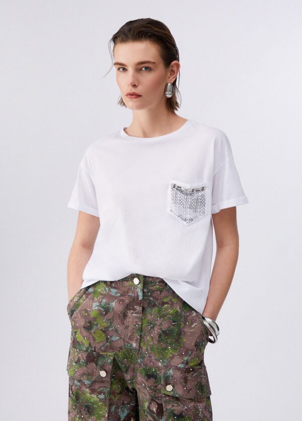 LIU JO WHITE_WA6J19_T-SHIRT MODA M/C WA6372JS923 | WHITE LIU JO WHITE_WA6J19_T-SHIRT MODA M/C WA6372JS923 | WHITE