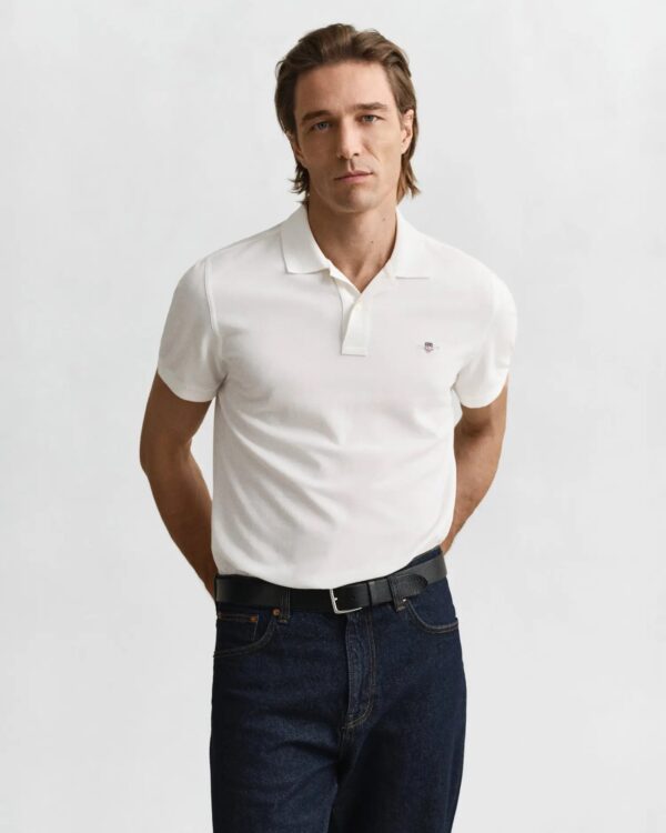 GANT POLO ΜΠΛΟΥΖΑ ΚΜ 3G2210-1-72 | WHITE GANT POLO ΜΠΛΟΥΖΑ ΚΜ 3G2210-1-72 | WHITE