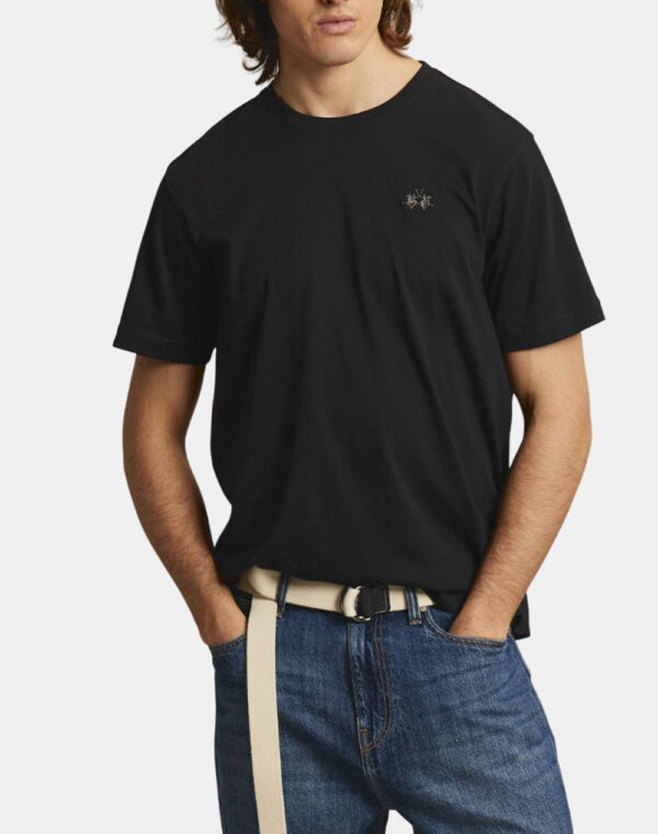 LA MARTINA ΜΠΛΟΥΖΑ T-SHIRT ΚΜ 3LMCCMR14-72 | BLACK LA MARTINA ΜΠΛΟΥΖΑ T-SHIRT ΚΜ 3LMCCMR14-72 | BLACK