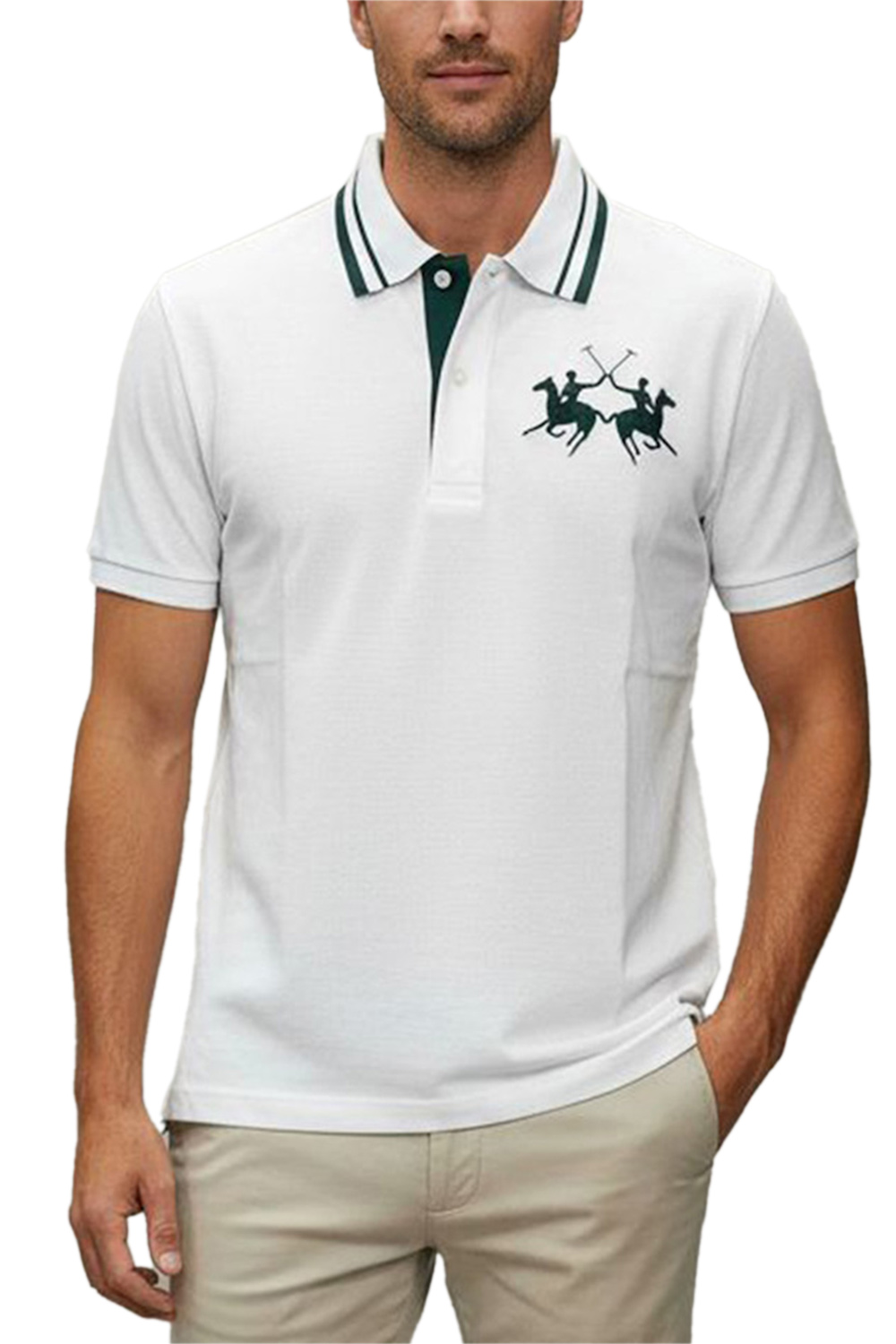 LA MARTINA ΜΠΛΟΥΖΑ T-SHIRT ΚΜ 3LMMCR008-72 | WHITE