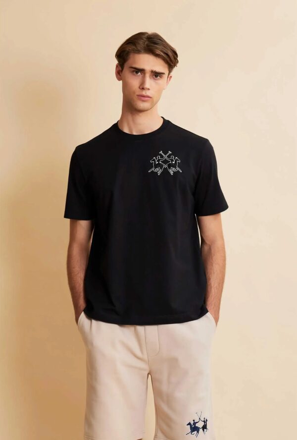 LA MARTINA ΜΠΛΟΥΖΑ T-SHIRT ΚΜ 3LMMCR008-72 | BLACK LA MARTINA ΜΠΛΟΥΖΑ T-SHIRT ΚΜ 3LMMCR008-72 | BLACK