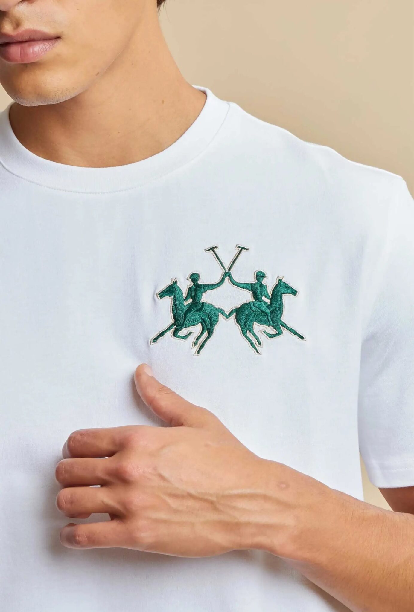 LA MARTINA ΜΠΛΟΥΖΑ T-SHIRT ΚΜ 3LMMCR008-72 | WHITE