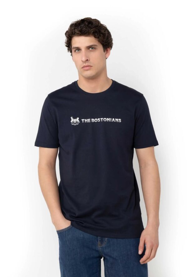 THE BOSTONIANS ΜΠΛΟΥΖΑ T-SHIRT TWO-TONE LOGO 3TS1287M-72 | DARK BLUE THE BOSTONIANS ΜΠΛΟΥΖΑ T-SHIRT TWO-TONE LOGO 3TS1287M-72 | DARK BLUE